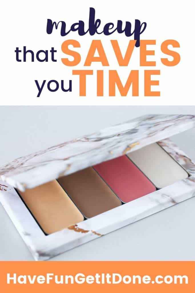 Compact with iiiD foundation inside using magnetic tins, text on image:  makeup that saves you time